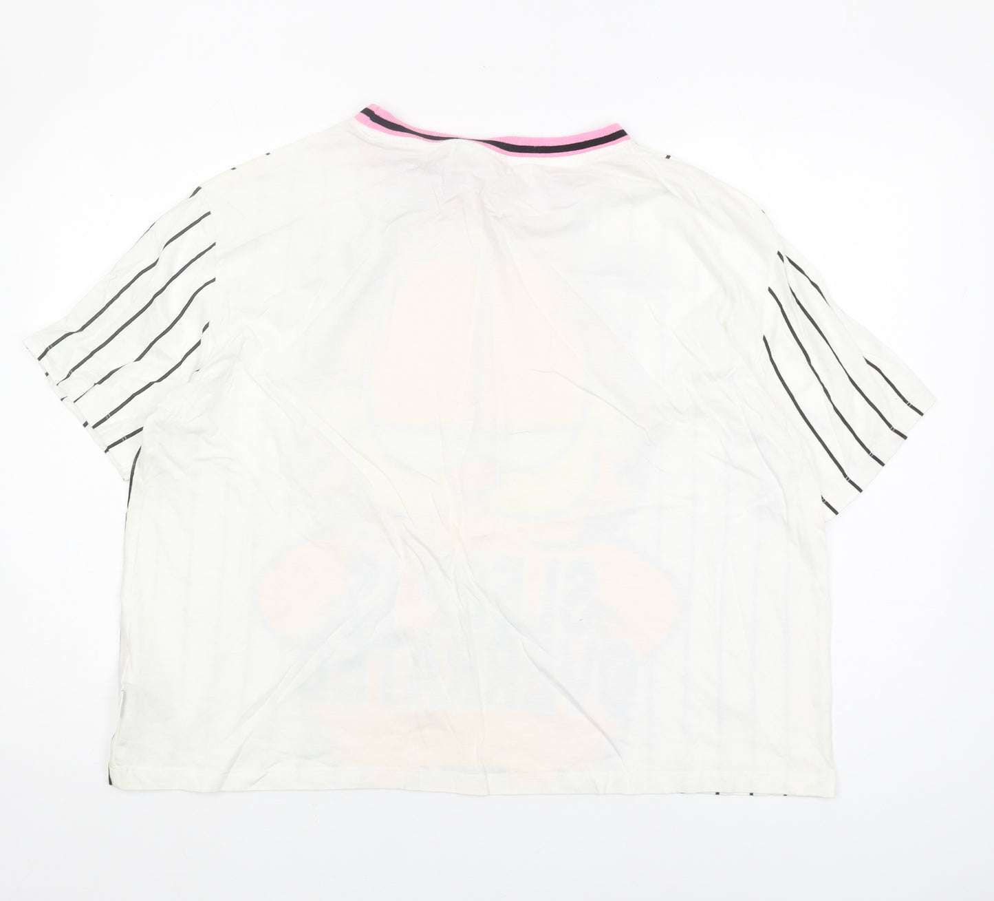 Garfield Odie Women's L T-Shirt Multicolour Ringer Top