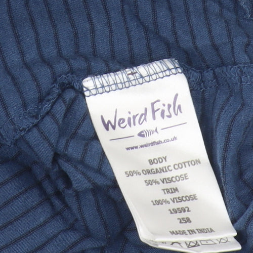 Weird Fish Women's Blue Striped Tank Top Size 16