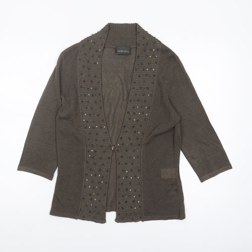 Alex & Co. Women's Brown Cardigan, Size 10, Sequin Accent