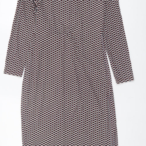 Marks and Spencer Women's Multicoloured Midi Sheath Dress Size 8