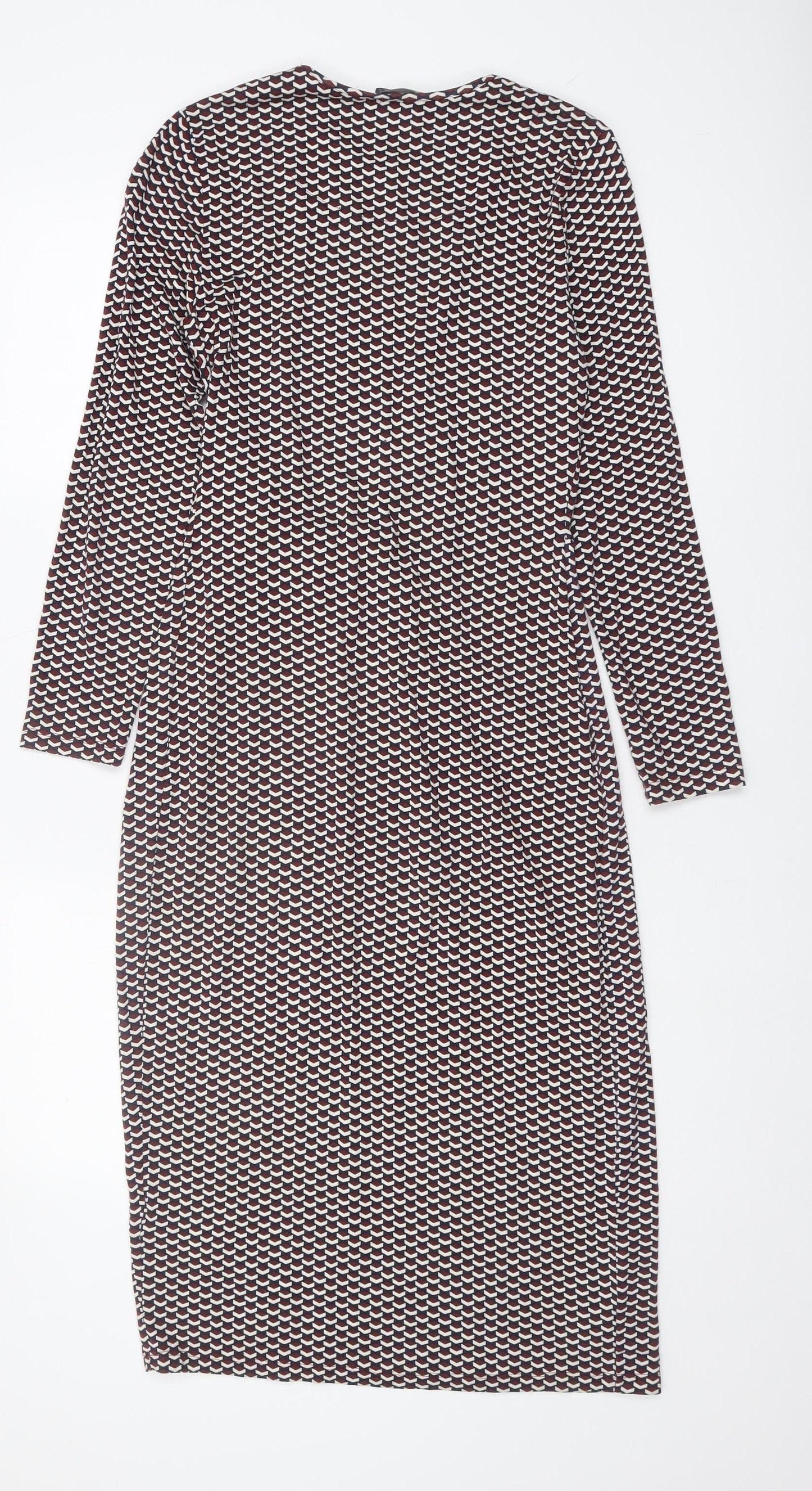 Marks and Spencer Women's Multicoloured Midi Sheath Dress Size 8
