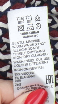 Marks and Spencer Women's Multicoloured Midi Sheath Dress Size 8