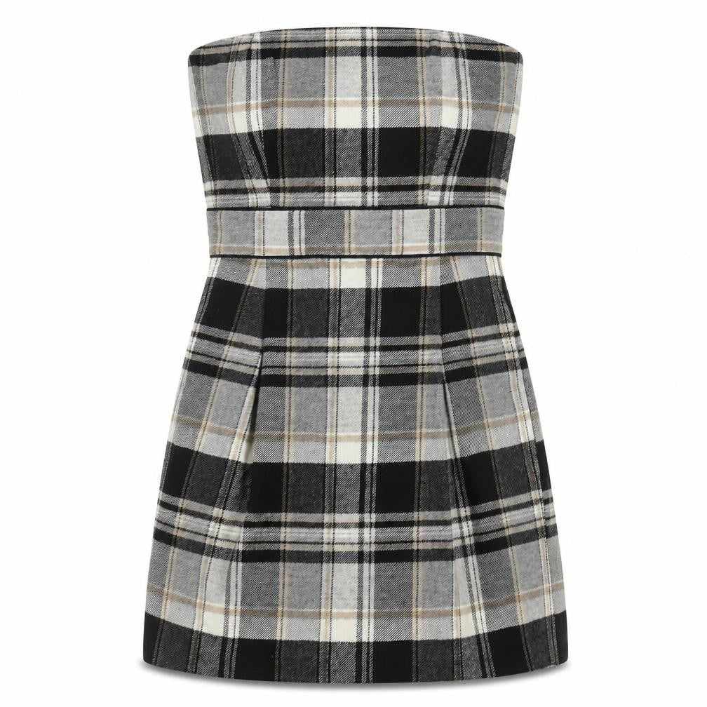 Front view of French Connection Women’s Multicoloured Strapless Dress