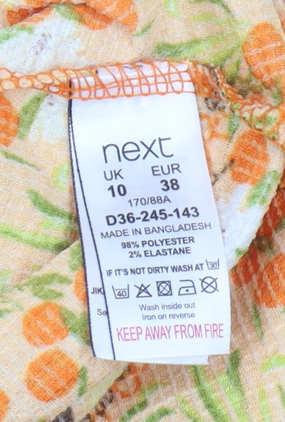 Next Women's Multicoloured Pleated Midi Skirt - Size 10