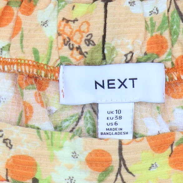 Next Women's Multicoloured Pleated Midi Skirt - Size 10