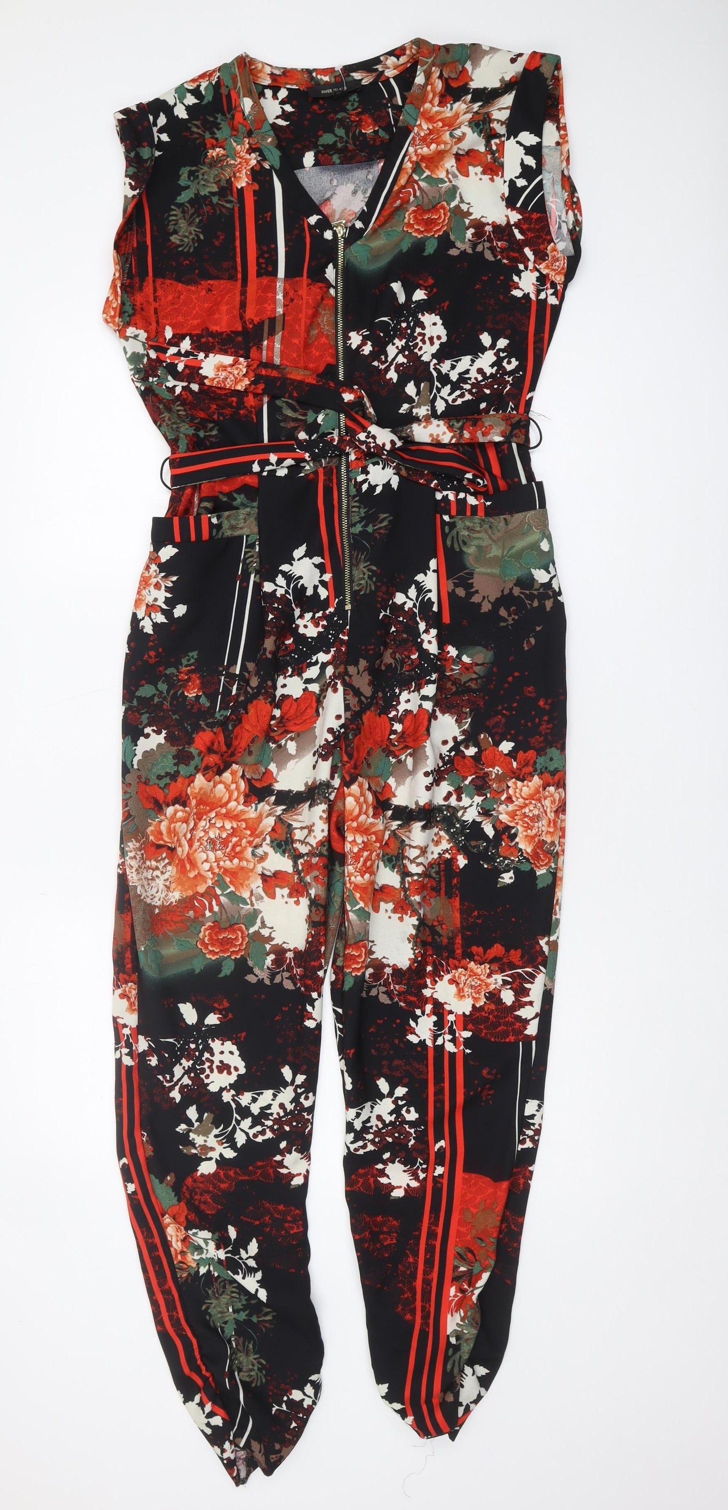 River Island Women's Multicoloured Floral Jumpsuit Size 10