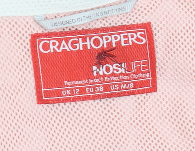 Craghoppers Women's Pink Button-Up Shirt Size 12