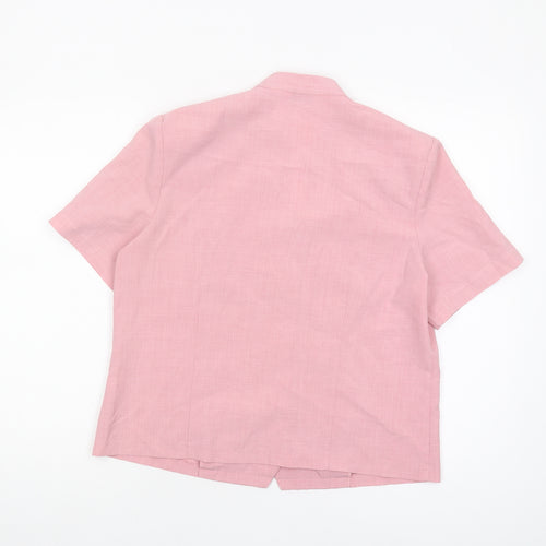 Honor Millburn Women's Pink Embroidered Blouse Size 12