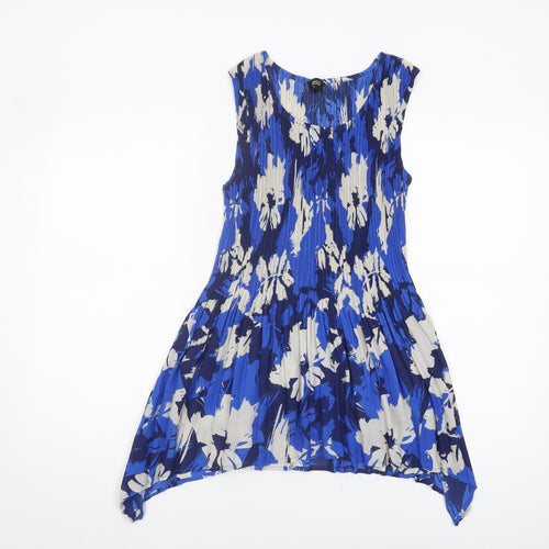Klass Women's Blue Floral Sleeveless Top, Size M