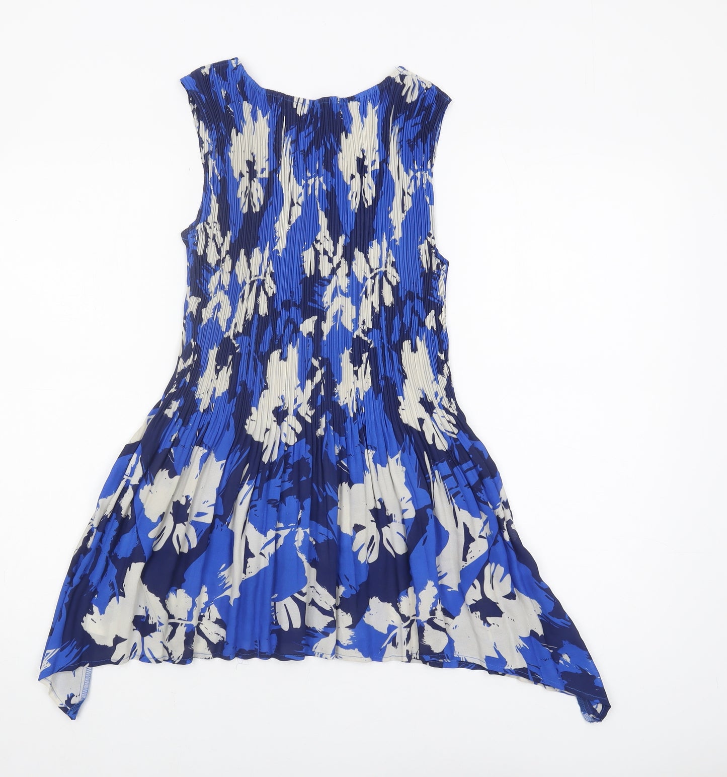 Klass Women's Blue Floral Sleeveless Top, Size M