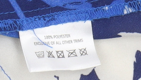 Klass Women's Blue Floral Sleeveless Top, Size M