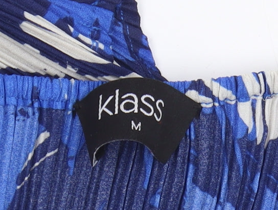 Klass Women's Blue Floral Sleeveless Top, Size M