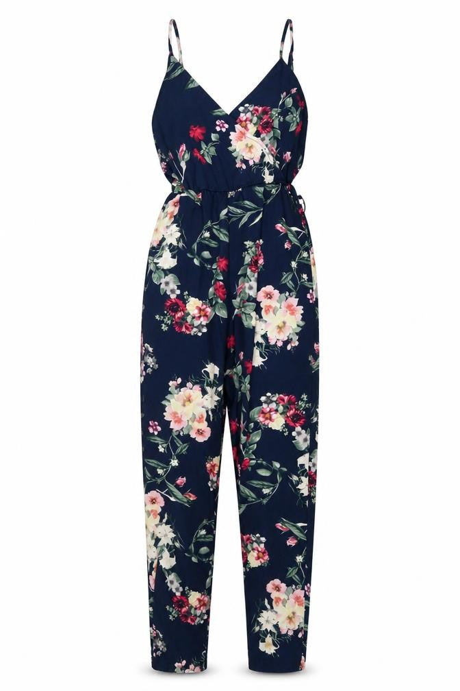 Front view of PRETTYLITTLETHING Women's Floral Jumpsuit, size 10