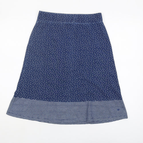 Mantaray Women's Blue Polka Dot A-Line Skirt Size 8