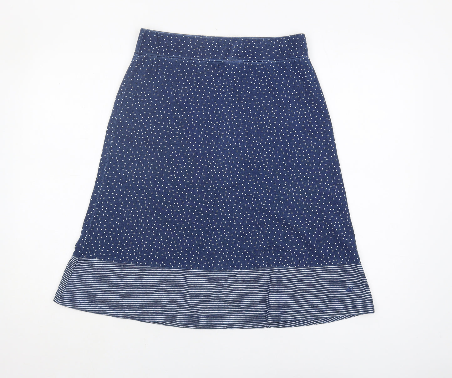 Mantaray Women's Blue Polka Dot A-Line Skirt Size 8