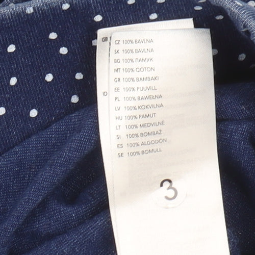 Mantaray Women's Blue Polka Dot A-Line Skirt Size 8