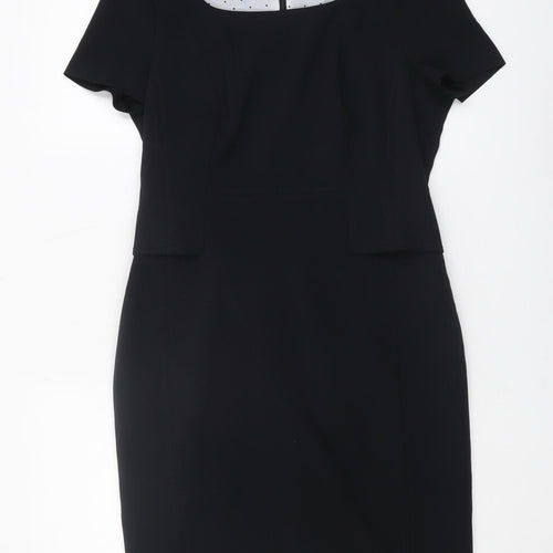 Marks and Spencer Women's Black Dress, Size 12, Short Sleeve