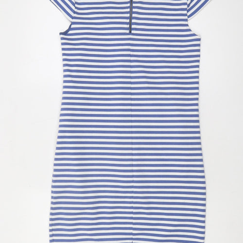 Mamalicious Women's Blue Striped Maternity Sheath Dress