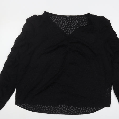 River Island Women's Black Long Sleeve Blouse Size 18
