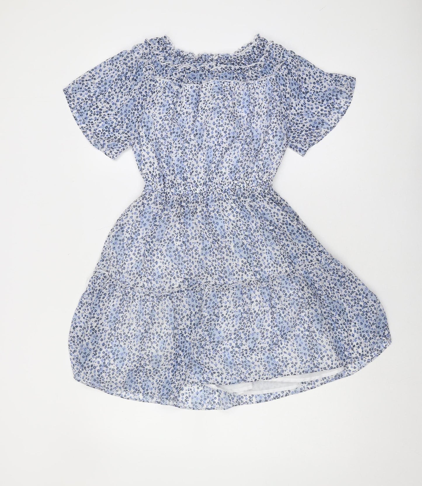 Mayoral Girls Blue Floral A-Line Dress, 12 Years, Summer Style