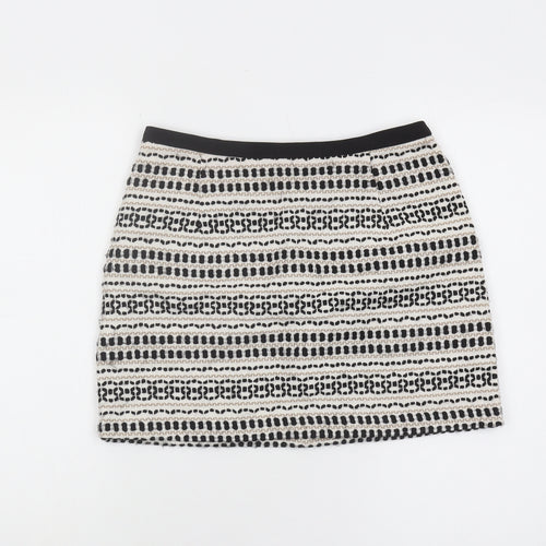 New Look Women's Black & White Pencil Skirt Size 10