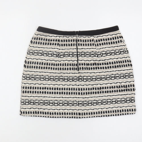 New Look Women's Black & White Pencil Skirt Size 10