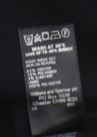 Marks and Spencer Women's Black Pencil Skirt Size 8