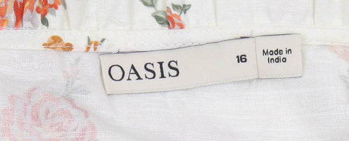 Oasis Women’s Multicoloured Floral Fit & Flare Dress - Size 16