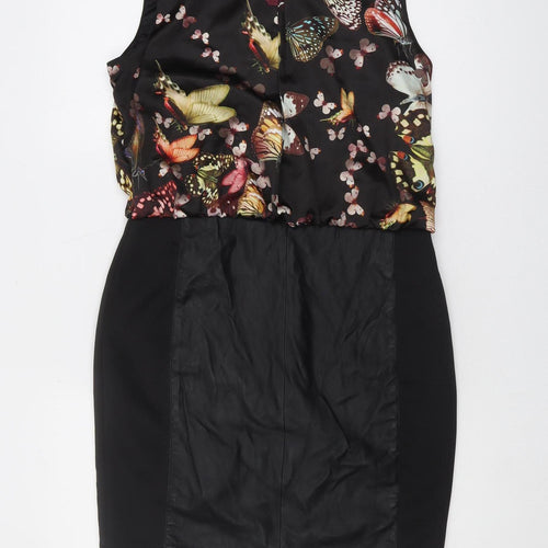 Oasis Women's Multicoloured Floral Shift Dress Size 14