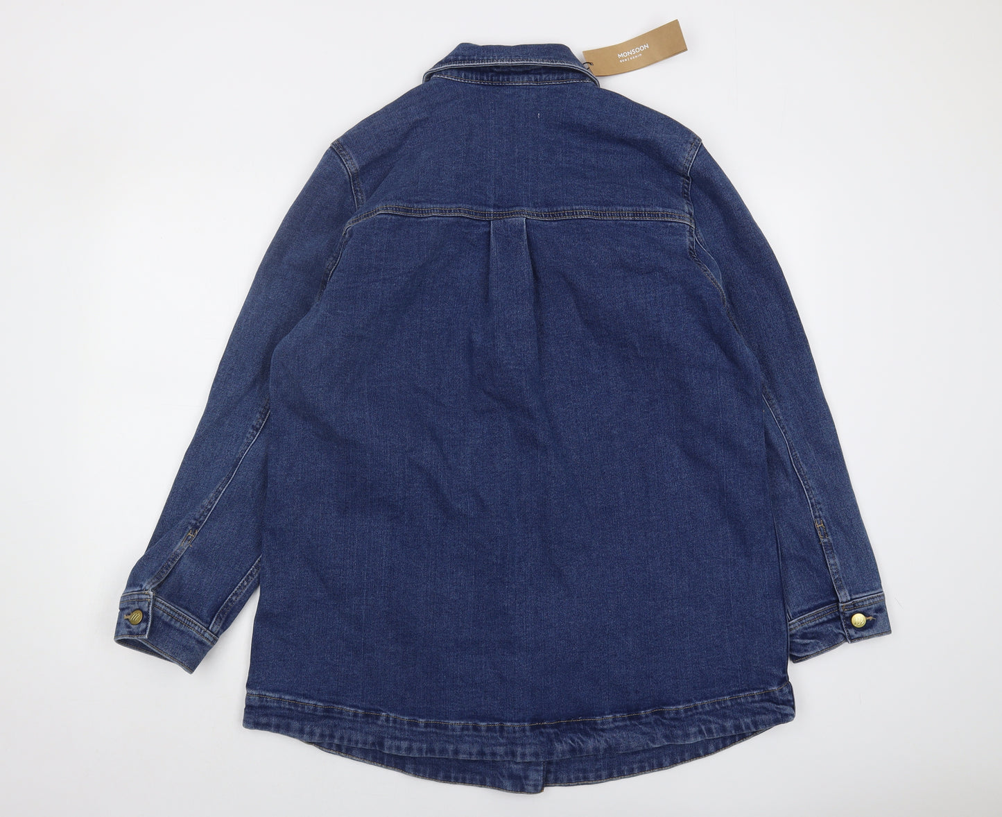 Monsoon Women's Blue Denim Jacket L Casual