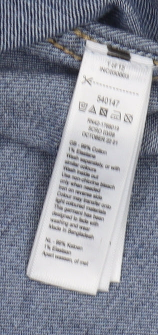 Monsoon Women's Blue Denim Jacket L Casual