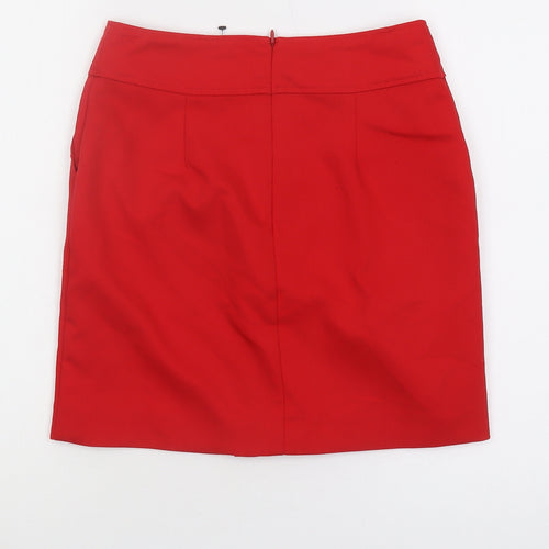 Oasis Women's Red Knee-Length Pencil Skirt, Size 8