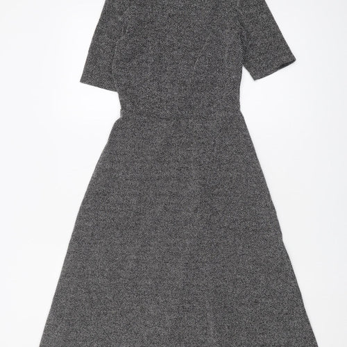 H&M Women's Grey Half Sleeve Dress XS