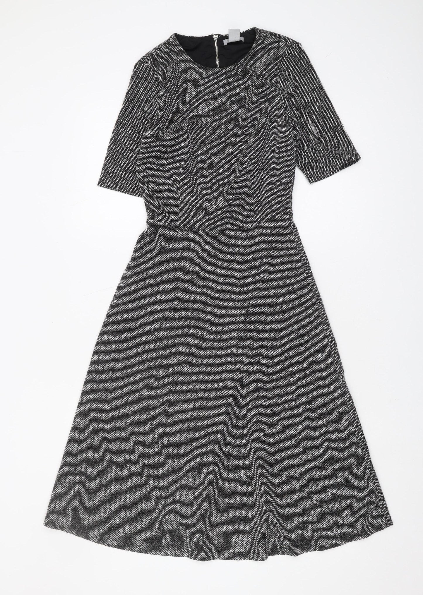 H&M Women's Grey Half Sleeve Dress XS