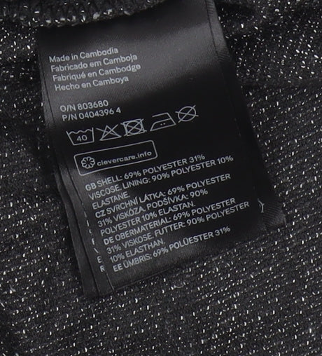 H&M Women's Grey Half Sleeve Dress XS