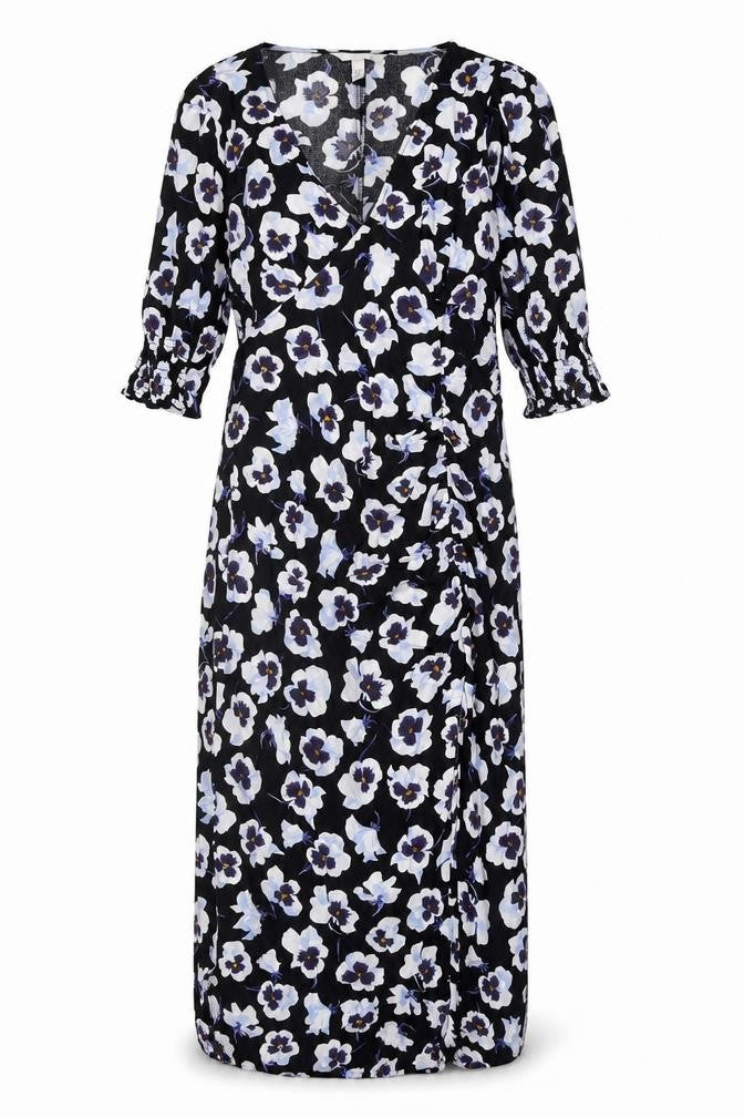 H&M Women’s Multicoloured Floral V-Neck Dress M