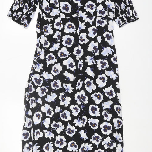H&M Women’s Multicoloured Floral V-Neck Dress M