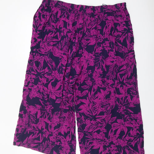 ISLE Collection Women's Multicoloured Cropped Trousers, Size 22