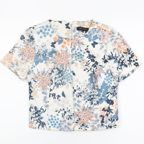 New Look Women's Multicoloured Floral Top - Size 10