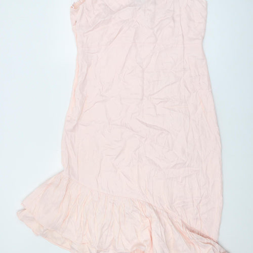 Wallis Women's Pink Sleeveless Sheath Dress - Size 16