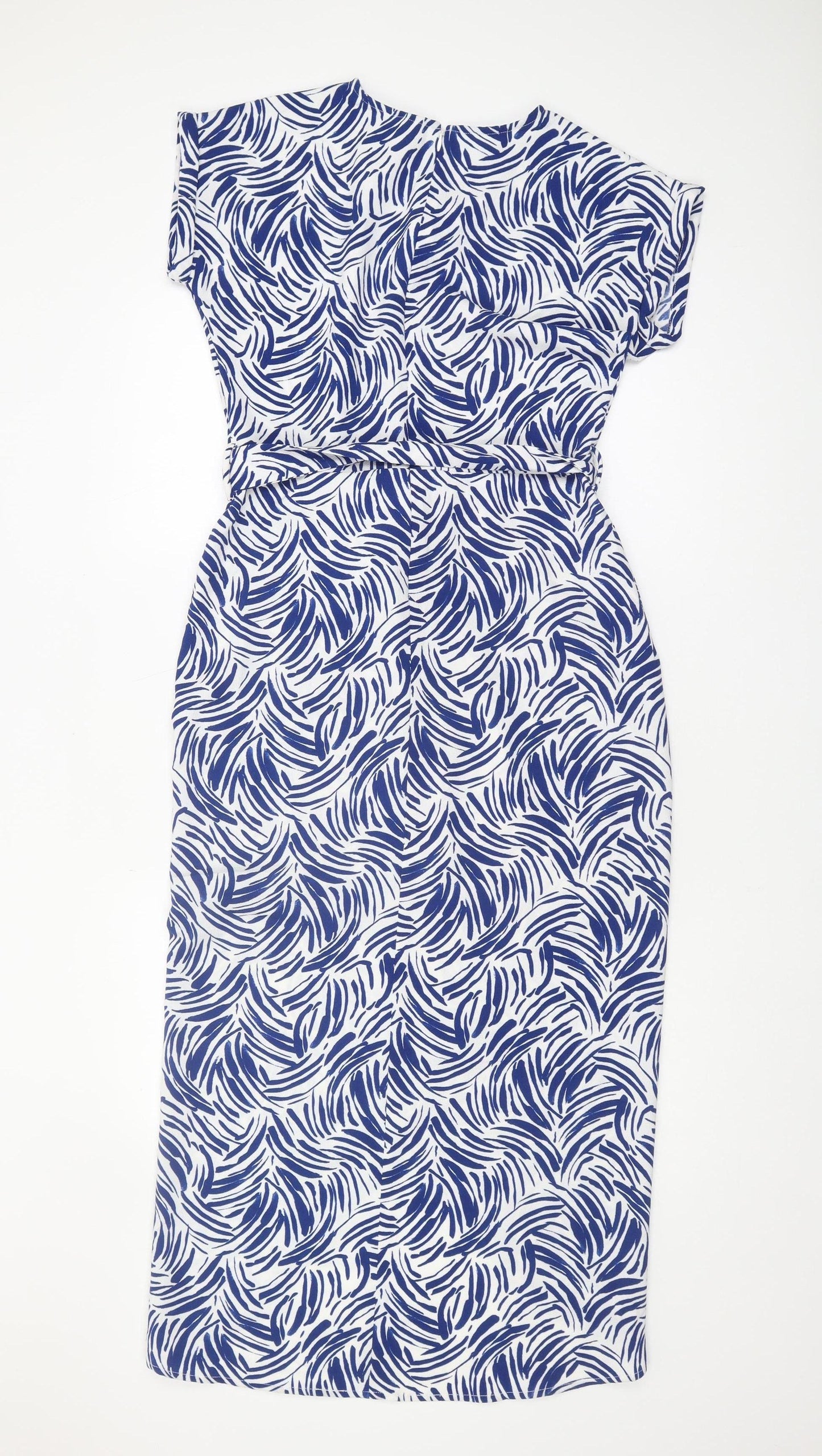 Apricot Women's Blue Animal Print Midi Dress Size 8