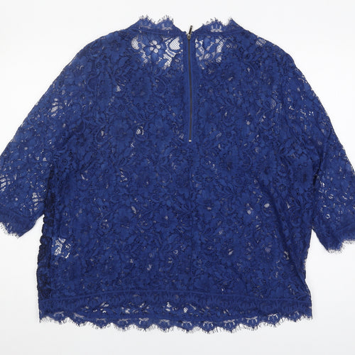 Country Casuals Women's Blue Lace Blouse