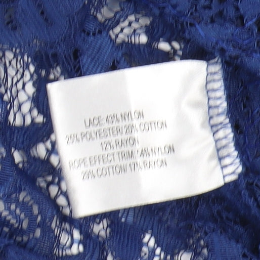 Country Casuals Women's Blue Lace Blouse