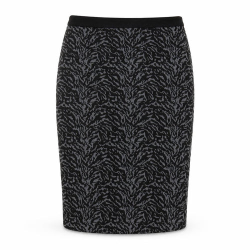 Wallis Women's Black Animal Print Pencil Skirt Size 8