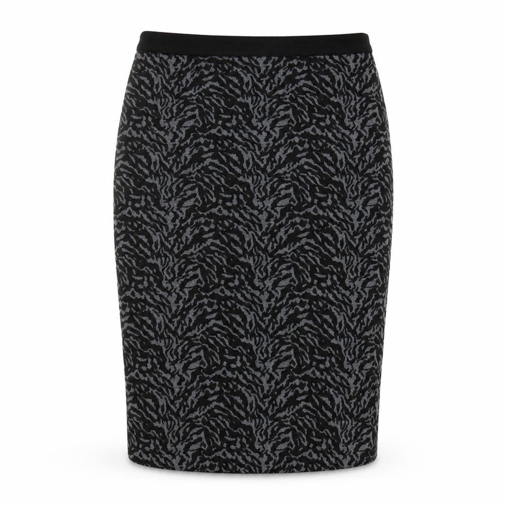 Wallis Women's Black Animal Print Pencil Skirt Size 8