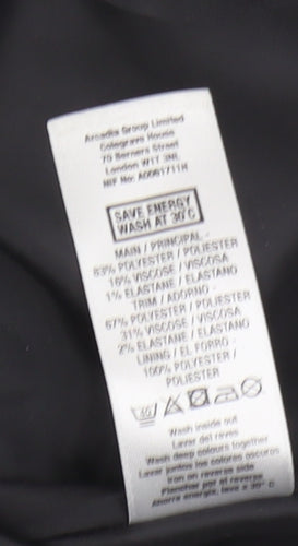 Wallis Women's Black Animal Print Pencil Skirt Size 8