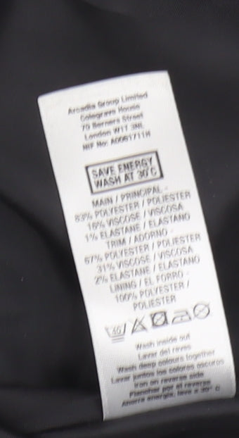 Wallis Women's Black Animal Print Pencil Skirt Size 8