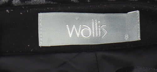 Wallis Women's Black Animal Print Pencil Skirt Size 8