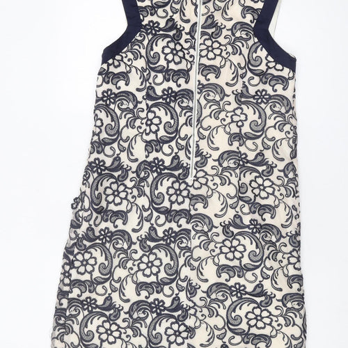 Monsoon Women's Blue Floral Sheath Dress Size 12