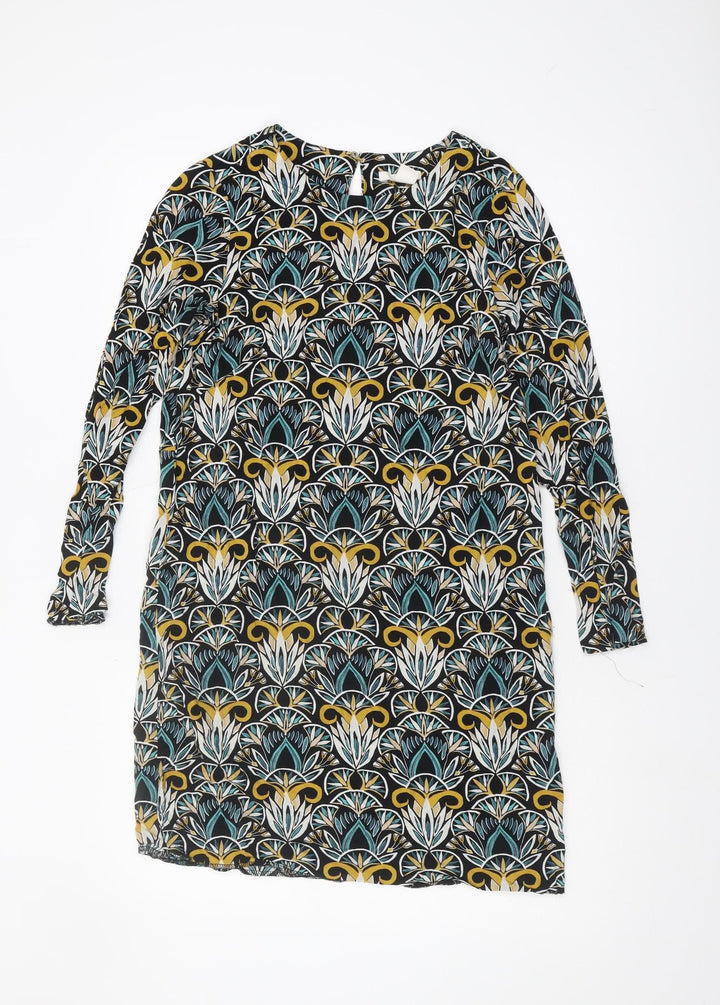 H&M Women's Multicoloured Long Sleeve Dress Size 8